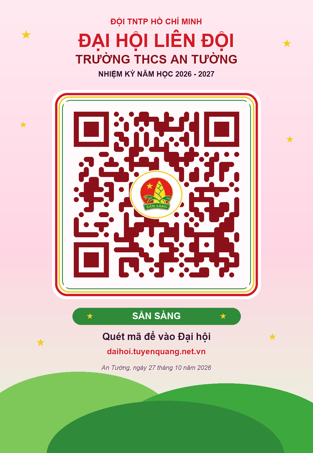 Mã QR Đại hội Liên đội — quét để mở daihoi.tuyenquang.net.vn